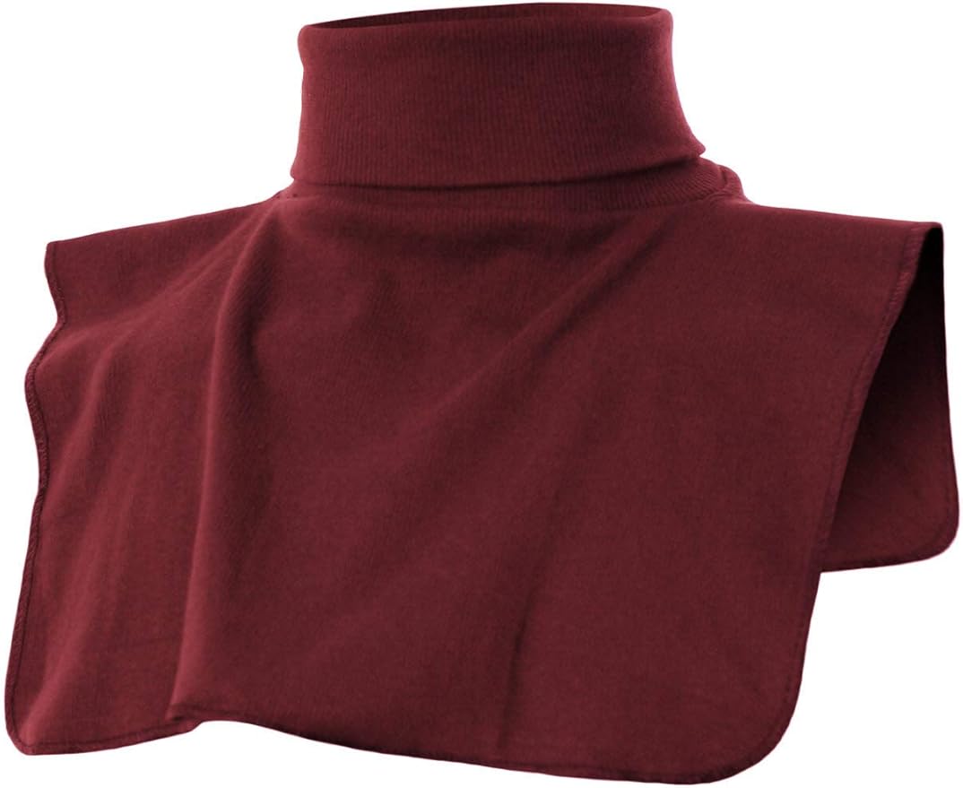 Ohoo Ribbed Cotton Blend Fake Turtleneck Dickey Collar Lightweight Detachable Mock Layering Accessory for Men Women