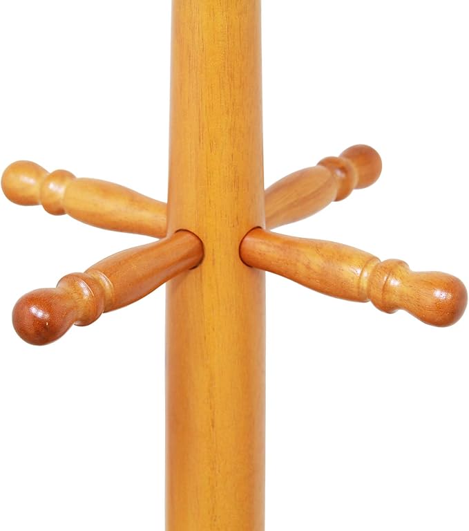 No Double Trade Antique Coat Hangers, Natural Wood, Height 183 cm