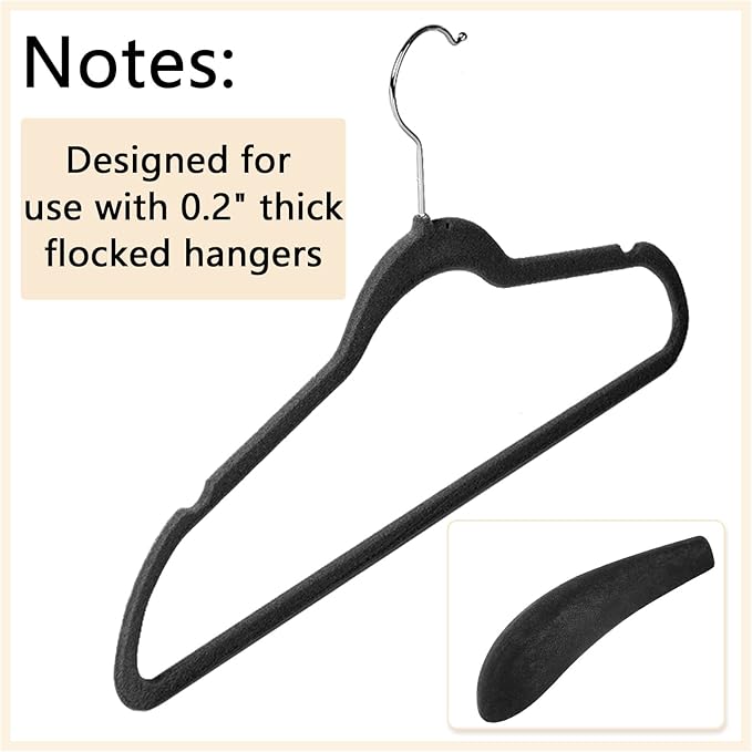 8 Pieces Velvet Hanger Shoulder Pads Over Hanger Pads Black Form Shoulder Shaper Protectors for Coat Sweaters Racks are Not Included, 0.21 Inch Thickness