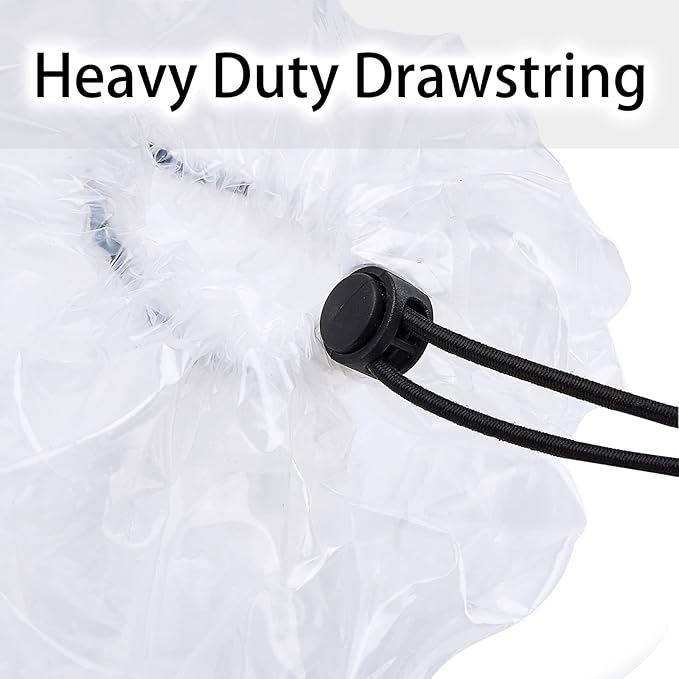 31x62 inches Extra Large Clear Drawstring Dust Covers Plastic Storage Bags Set of 4 Multi-Purpose for Storage and Keeping Luggage, Suitcase Good for Household Organizing Reusable
