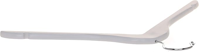 Quality Semi Curved Wooden Suit Hangers, 10-Pack Smooth Finish Solid Wood Coat Hanger with Swivel Hook, Jacket, Pant, Dress Clothes Hangers (White, 10)