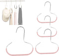 Durable Steel Hangers Maximize Closet Space with Versatile Storage, Hat Organizer Durable Stainless Steel, Durable Steels Hangers for Caps, Ties, Scarves, Clothes (Pink,4 pcs)