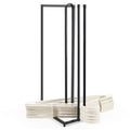 Hanger Stacker, Metal Hanger Storage Organizer Hold up to 60 Velvet Hangers, Space Saver Clothes Hanger Holder for Closet and Laundry, Black