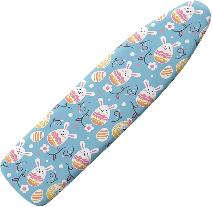 Flashideas Cute Bunny Ironing Board Cover and Pad Standard Size Ironing Board Cover and Pad Ventilate Extra Wide Ironing Pad for Table Modern Design, CZA12