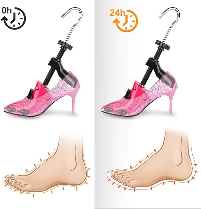 JJDPARTS Shoe Stretcher, Pair 4-Way Shoe Expander Widener Shoe Tree Extender for Women Men