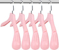 DEDU Suit Hangers for Men 20 Pack, Sweater Hangers No Shoulder Bump Non Slip Width 17.7", Plastic Clothes Hangers Pink with Metal Hook