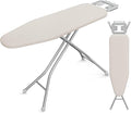 Yaheetech Foldable Ironing Board, Heavy Duty Iron Board with 9 Adjustable Heights, 4 Layer Cover and Safety Iron Rest, 52X14 Compact and Space Save Iron Board for Home Laundry Room Use, Beige