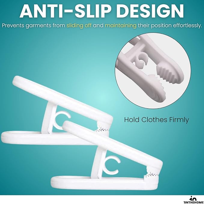 Multi-Purpose Hanger Clips (24 Count) White