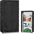 Rileytee Wire Shelf Cover,Heavy Duty 600D Dustproof Waterproof Shelf Covers for Wire Shelving,Outdoor Storage Rack Cover for Wire Rack with Zipper,Black,36"W x 14"D x 54"H