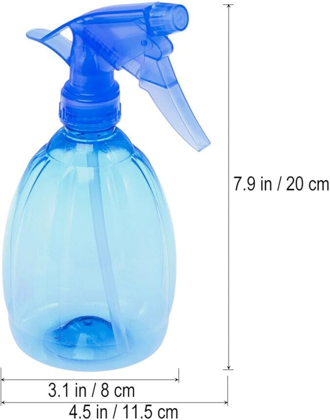 Spray Bottles 500ml 16 Oz Clean Squirt Bottle Colorful Multi-uses Spray Bottles for Cleaning, Water Flowers, Plant Care, Ironing, Hair Care, Gardening Cosmetics Kitchen Bathroom (Pack of 2) Blue