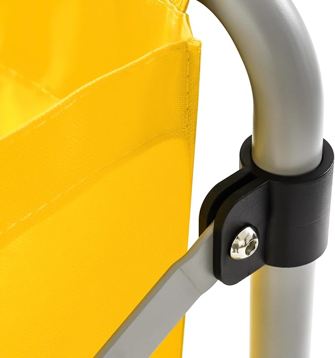 Commercial Laundry Cart, Laundry Basket with 360° Swivel Casters, Folding Laundry Cart Hamper on Wheels Heavy Duty Steel Frame 220 lbs Capacity Large Rolling Laundry Baskets Trucks (Yellow)