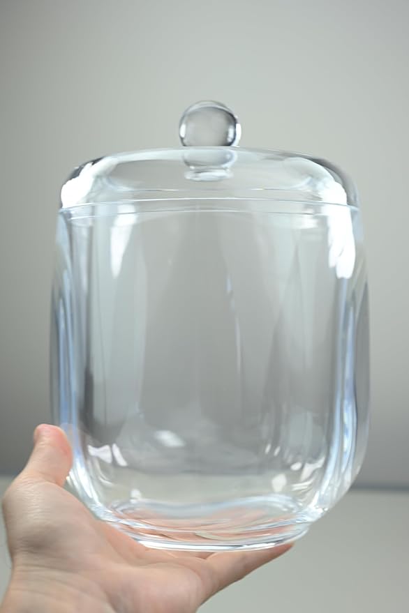 TidyFriend Clear Pod Container for Laundry Room, Glass Laundry Jar with Lid for Storing Detergent, Organizing Dishwasher Pods and Washing Area (Clear Acrylic Jar)