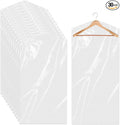 30 Pack Clear Dress Covers for Hanging Plastic Garment Bags 23.6 x 51.2 Inch Transparent Dry Cleaning Bags Dust-proof Garment Covers for Dry Cleaner, Home Storage, Travel