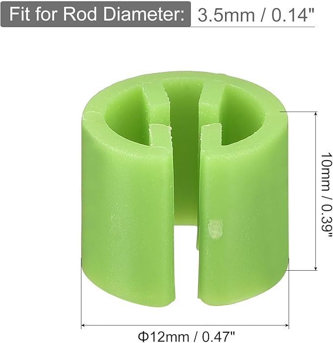MECCANIXITY Clothes Hanger Marker Blank Fit 3.5mm Rod for Garment Color Coding Light Green Count 300