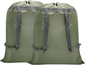 2 Pack Laundry Bag Backpack, 27” x 34”Sturdy Laundry Bag with Shoulder Straps Drawstring Closure Heavy Duty Foldable Laundry Backpack for College, Travel, Laundromat, Apartment (Army Green)