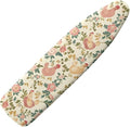 Rooster Chicken Flowers Standard Size Iron Pad Covers Tolerates High Temperature Anti-Dirty Ironing Board Replacement Cover with Hook and Loop Fastener Strap