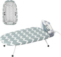 Mini Ironing Board Tabletop Ironing Board Compact Foldable Iron Board Thick Steel Tube with Heat Resistant Covers, Iron Rest for Dorms, Apartment and Travel (Blue-White Wave)