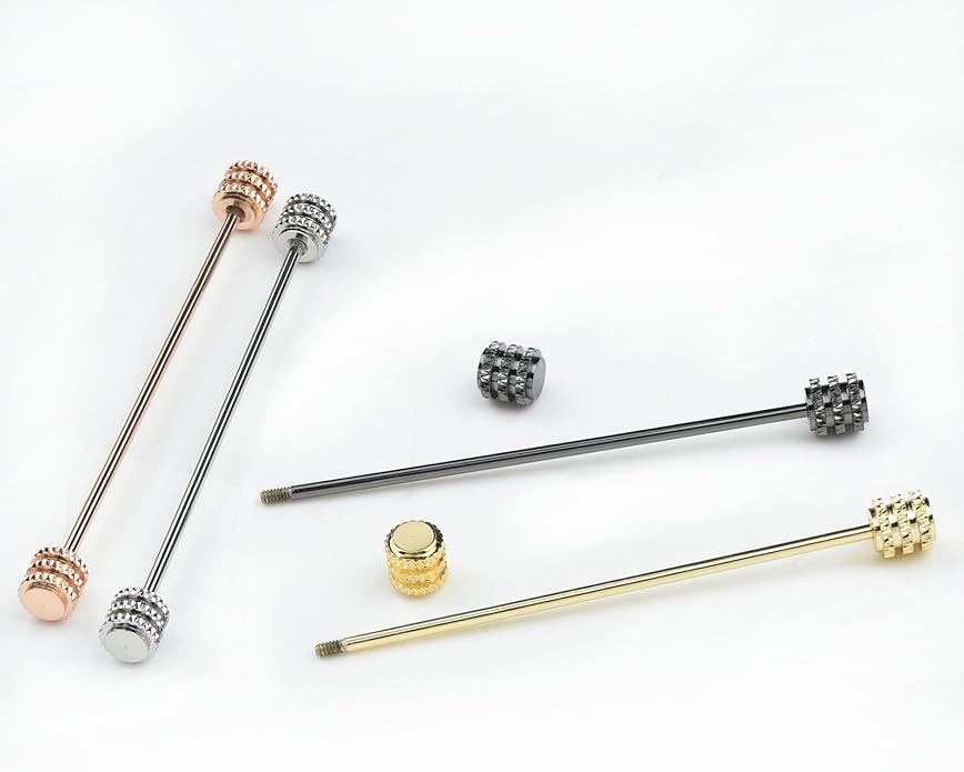 Classic 4-Piece Set Solid Brass Collar Bar for Men Multi-Style Metal Anti-Curl Shirt Collar Stays Tie Pins