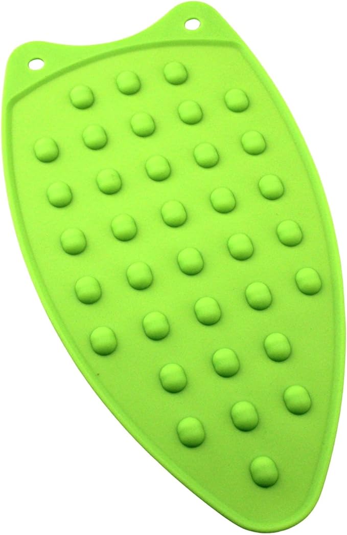 Dependable Industries Inc. Essentials Ironing Board Pad to Use Anywhere Quilted Magnetic Corners Iron Anywhere Travel Home with Silicone Heat Resistant Iron Rest Pad (Green)