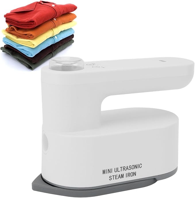 Cordless Travel Steamer for Clothes, 5200mAh Rechargeable 2 Level Temperature Adjustment Portable Handheld Mini Iron with Sprayer & Anti Scald Mat, Support Dry & Wet Ironing