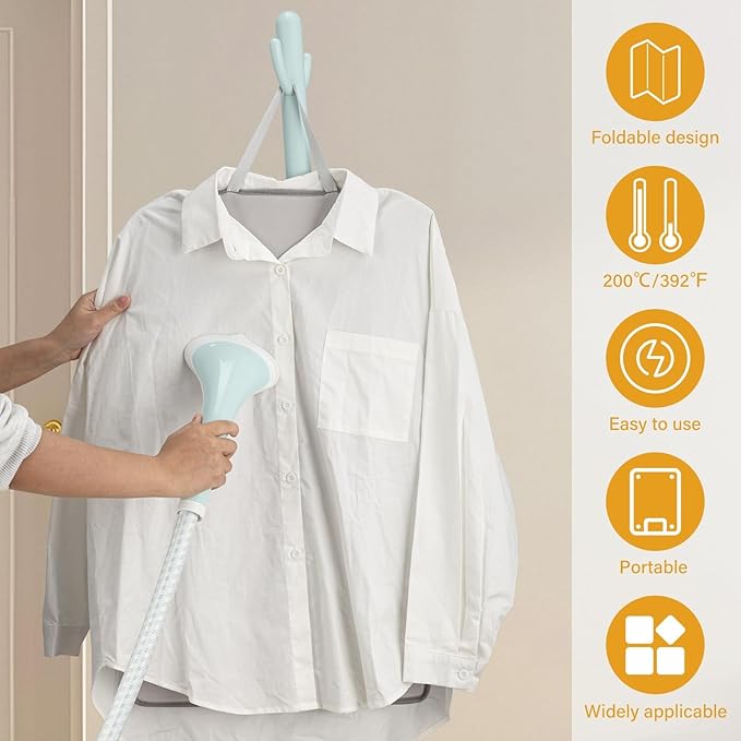Steamer Board for Clothes with Ironing Glove,Stand for Steaming Clothes,Steamer Pad,Hanging Ironing Board,Steamer for Clothes,Hanging Steam Iron Pad