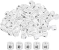 MECCANIXITY Clothes Hanger Marker Colored Hanger Sizer Garment Markers Tag (Number 40, White) for Garment Clothing Color Coding, Pack of 100 Pcs