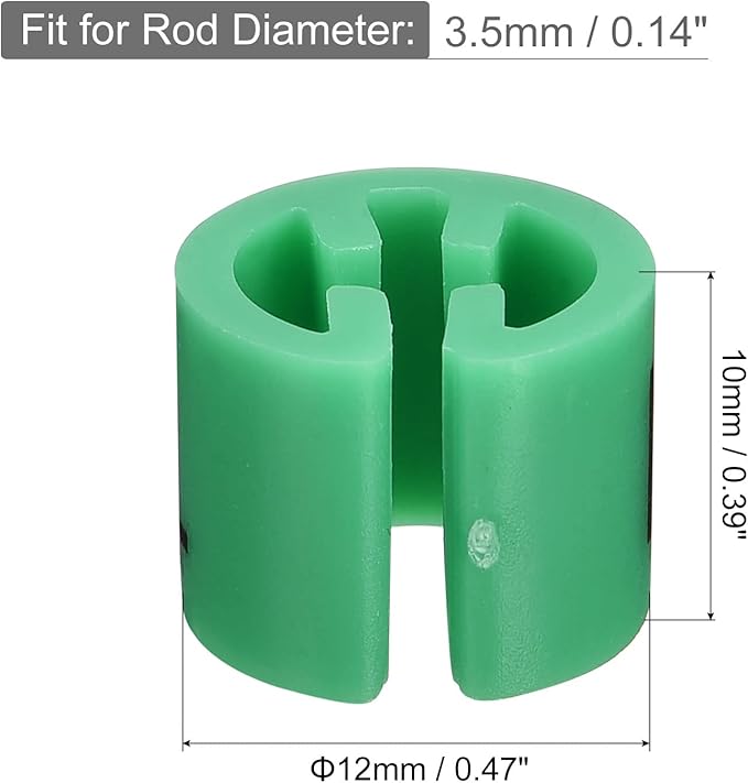 MECCANIXITY Clothes Hanger Marker L Fit 3.5mm Rod for Garment Color Coding Green Count 150