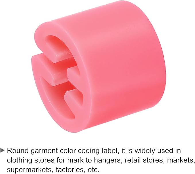 MECCANIXITY Clothes Hanger Marker Blank Fit 3.5mm Rod for Garment Color Coding Light Pink Count 300