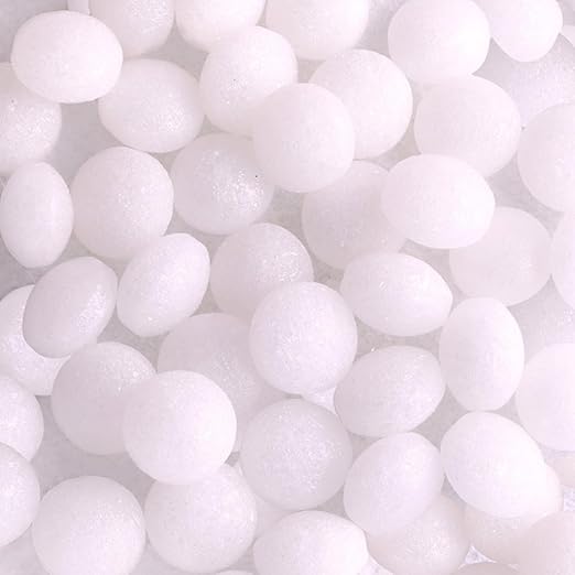 3 Pack Original Old Fashioned Moth Balls Kills Clothes Moth Carpet Beetles Repellent Closet No Clinging Odor (Approx:75 Balls) with 6 Moth Ball Cases, White