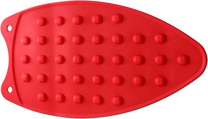 Dependable Industries Inc. Essentials Ironing Board Pad to Use Anywhere Quilted Magnetic Corners Iron Anywhere Travel Home with Silicone Heat Resistant Iron Rest Pad (Red)