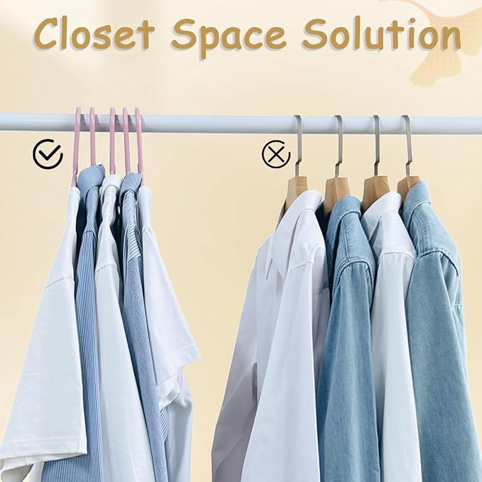 Urby Extra Wide Hangers for Plus Size Clothes, 19 Inch Plus Size Hangers, Durable Space-Saving Plastic Hanger for Oversized or XL, XXL Shirts, Coats, Etc. Pink 20PK