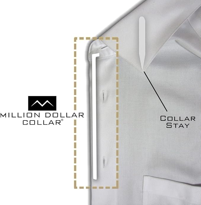 Million Dollar Collar Stays – Keep Dress Shirts Crisp & Firm, Universal Fit for Men & Women, Made from Proprietary Material