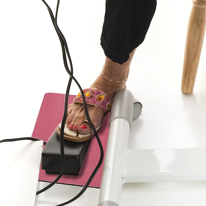 Sewing Machine Foot Pedal Mat-No Slip,Waterproof Foot Pedal Pads Keeps Pedal in Place,Cool Gifts for Quilters,Sewing Quilting Supplies,Sewing Machine and Sergers Accessories.Red 7'' X 10''