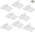 Jetec 48 Pieces Satin Padded Hangers with 360° Swiveling Hook Sponge Shoulder Pads Hanger for Coat, Sweaters, Blouse, Wedding Dress, Women Cloths (White)