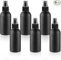 6 Pack 120ml/4oz Aluminum Spray Bottle Black Mist Sprayer Metal Spray Bottle Empty Fine Mist Spraying Bottles for Perfume Cleaning Essential Oil