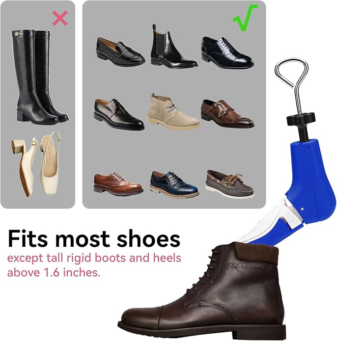 Boot Stretcher for Cowboy & Ankle Boots, Boot & Heel Expander for Instep and Wide Feet