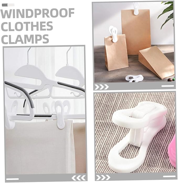 20pcs Hanger Clip Sock Fixing Clips Non-Skid Clothespin Clips Socks Clips Towels Clips Plastic Clothes Clips Quilt Clamp Laundry Pegs Clothespins Clothing Peg Windproof Clothespin