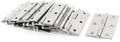 6cm 2.4" Clothes Hangers Long Rectangle 3 4mm Holes Folding Closet Cabinet Door Hinge Hardware Silver Children's Clothes Hangers Tone 20pcs