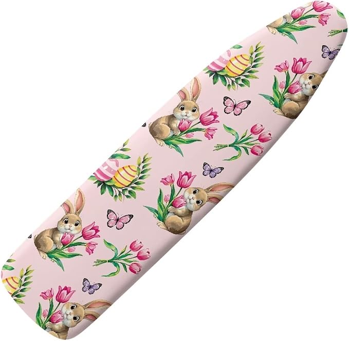 Cute Bunny Ironing Board Cover Butterfly Ironing Board Pad Protective Cover Iron Board Cover Accessories Replacement Tablecloths with Elastic Edge Washable