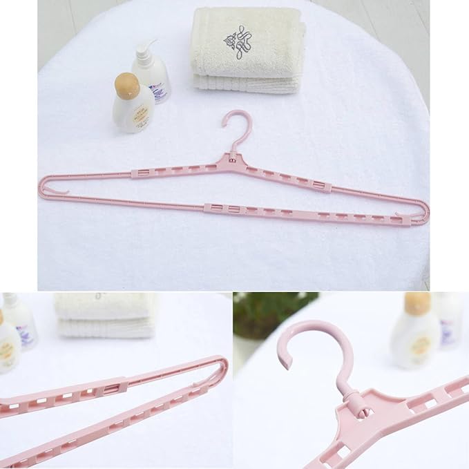 Extra Large Sturdy Hangers Big Drying Clothes Hangers Enlarge Adjustable Shoulder 16.4"-27.2" for Wide Polos Tops Cardigans Quilt Bath Towel and Tall Shirts 4Pack 4Colors