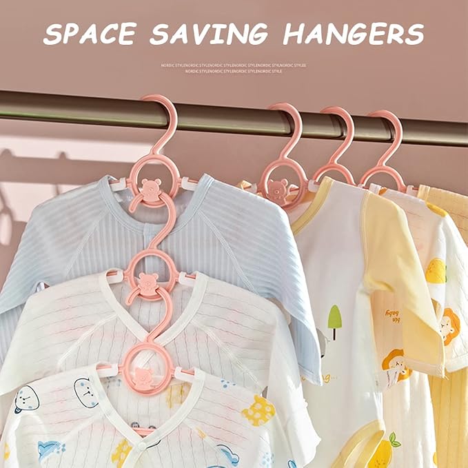 Baby Hangers for Nursery Closet 40 Pack Plastic Kids Clothes Hanger Space Saving Non Slip Extendable Toddler 11-14” Adjustable Hangers Heavy Duty Clothing Infant Hanger Bulk, Mixed Color