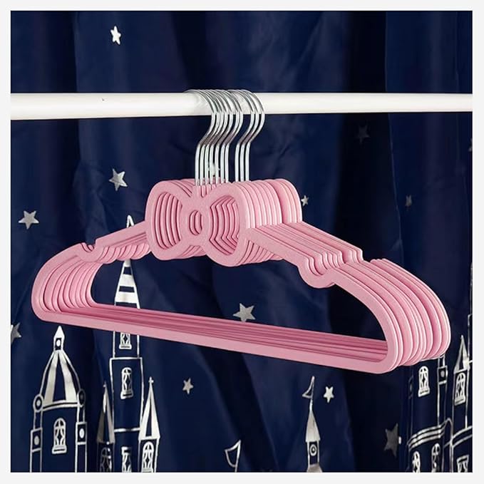 Velvet Hangers 20 Pack, 16" Non Slip Adult Hangers, 360 Degree Swivel-Hook, Ultra Slim Clothes Felt Hanger Space Saving, Durable & Cute for Coats, Jacket, Shirts, Dress (Plastics, Bow)