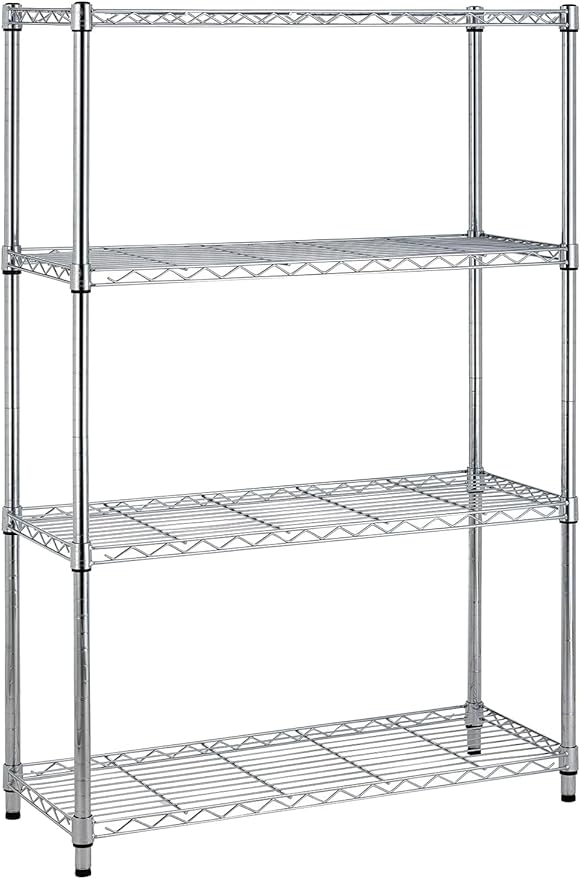 YRLLENSDAN Heavy Duty 4-Tier Wire Shelving Unit – NSF Certified Adjustable Metal Storage Rack for Kitchen, Garage, Pantry – 1000 lbs Capacity – 36" W x 14" D x 54" H