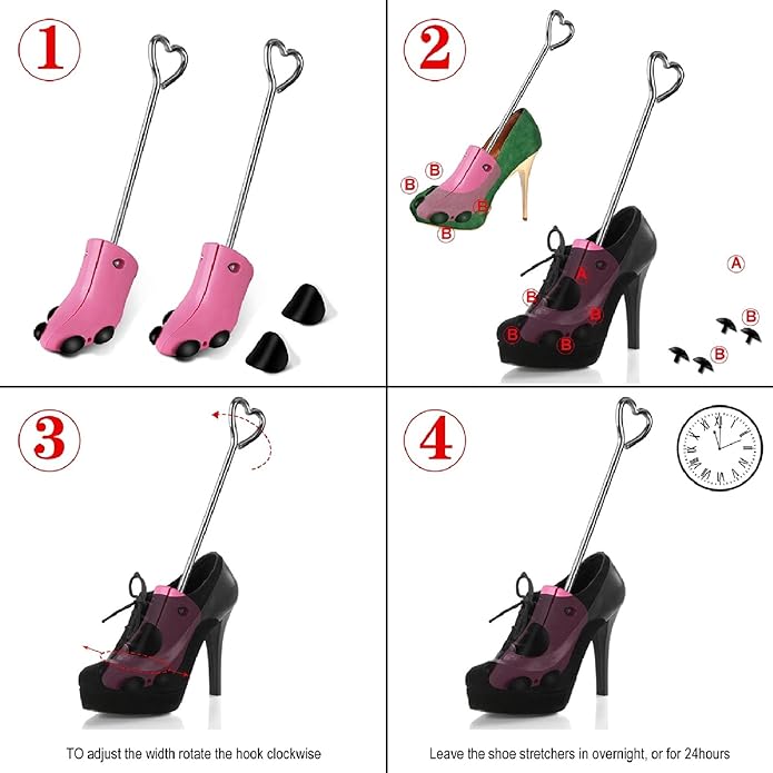 XYH Shoe Stretcher for Women and Men - 4-Way Adjustable for Wide Feet