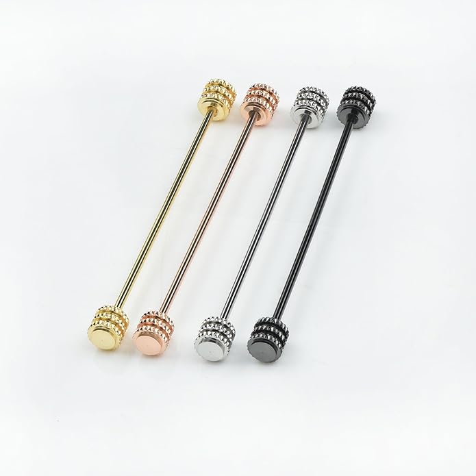 Classic 4-Piece Set Solid Brass Collar Bar for Men Multi-Style Metal Anti-Curl Shirt Collar Stays Tie Pins