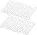 uxcell 50Pcs Non-Slip Hanger Grips Silicone Adhesive Clothes Hanger Strips for Wood Plastic Hangers, Milky (3.94" x 0.47")