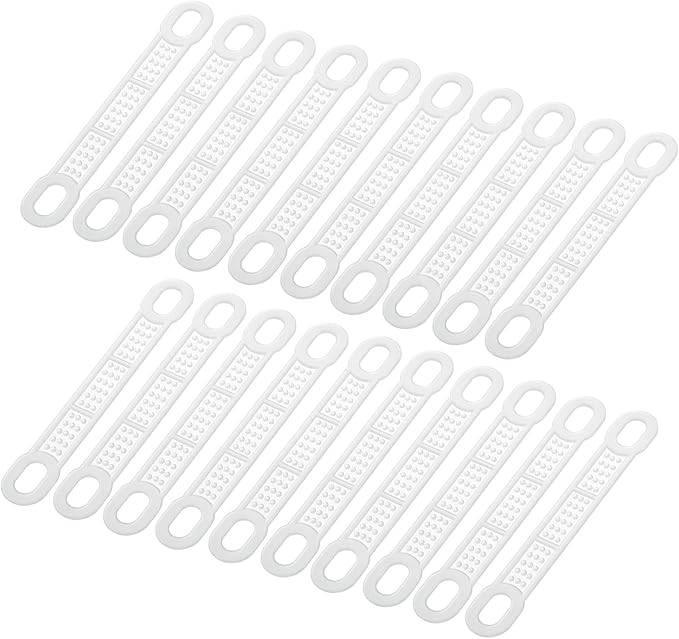 uxcell 50Pcs Non-Slip Hanger Grips Silicone Adhesive Clothes Hanger Strips for Wood Plastic Hangers, Milky (3.94" x 0.47")
