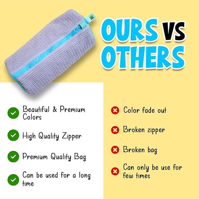 Shoe Washing Machine Bag – Sneaker Laundry Bag for Washer & Dryer, Protective Chenille Mesh Shoe Bag with YKK Zipper, Durable & Reusable for All Shoes 2-pack – Ohhmycart