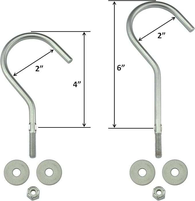 Safety Drysuit Hanger 'Shoulder Saver' by BAKER HANGER - USA Made - 6 Inch Swivel Hook (Yellow)