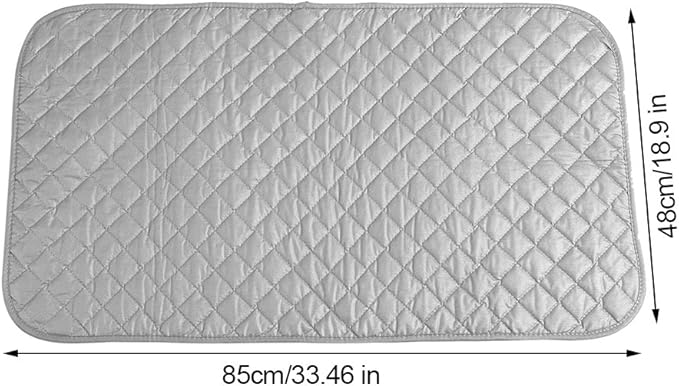 Ironing Pad, 33x19in Portable Foldable Thickened Ironing Pad, Heat Resistant Travel Ironing Mat Blanket for Dryer Countertop and Travelling